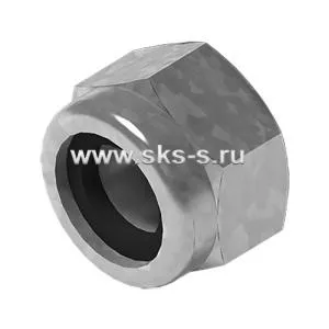 Гайка М10 DIN 6334 соединительная, класс прочности 6, гальван. цинк